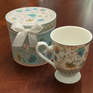 Floral Porcelain Mug with Gift Box